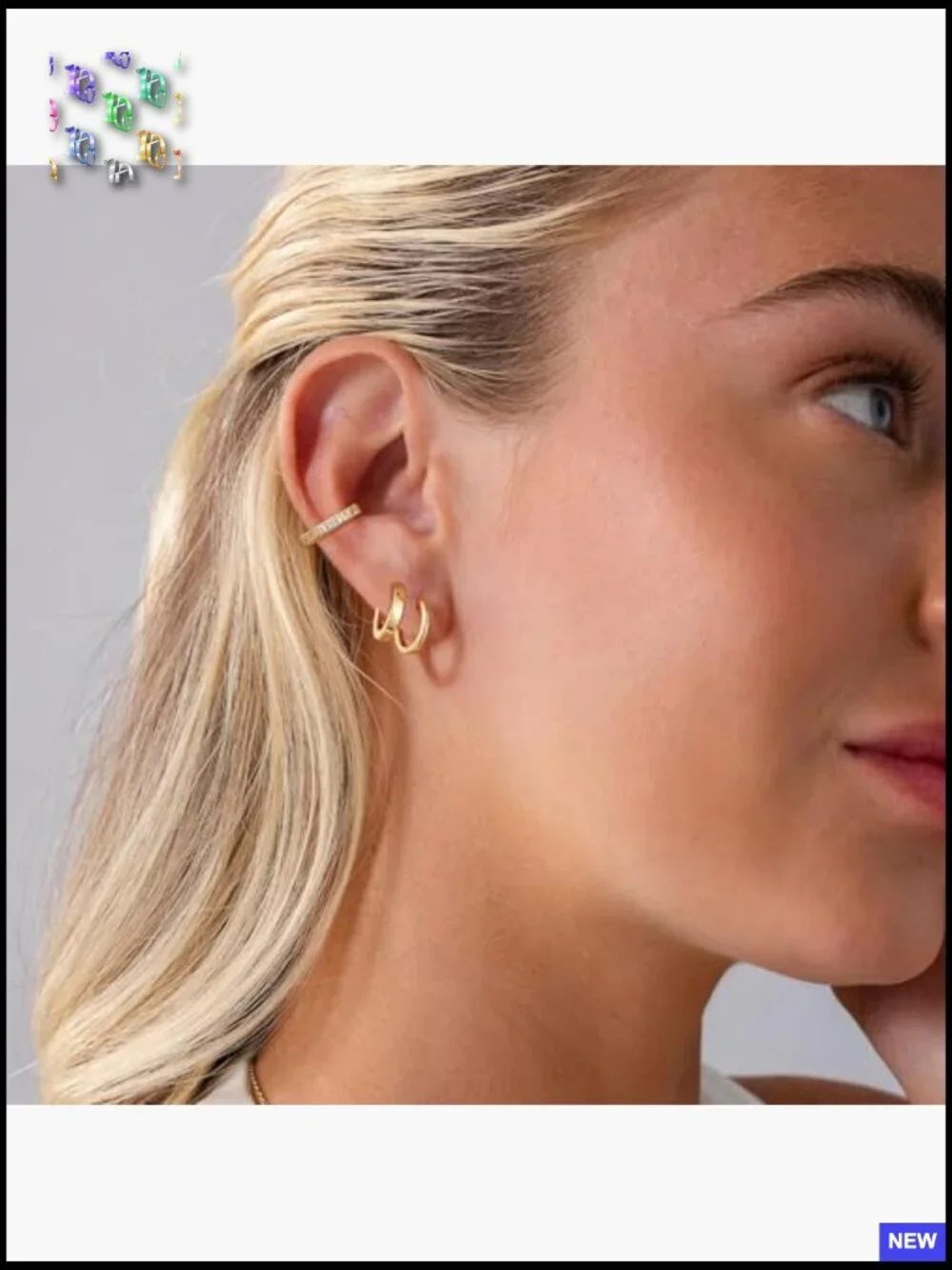 Small Hoop Earrings Set for Women - 3 Pairs Huggie Hoop Earrings Cartilage
